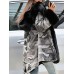 Faux Fur Hooded Camouflage Long Sleeve Overcoat