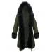 Faux Fur Patchwork Hooded Thick Overcoat