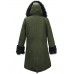 Faux Fur Patchwork Hooded Thick Overcoat