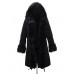 Faux Fur Patchwork Hooded Thick Overcoat