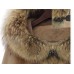 Faux Fur Hem Hooded Thick Cape