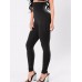 High Waist Plain Slim Women's Leggings