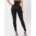 High Waist Plain Slim Women's Leggings