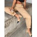 Solid Color Block Pocket Women's Casual Pants