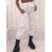 Solid Color Block Pocket Women's Casual Pants