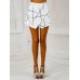 Asymmetric Lines Print Women's Shorts