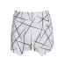 Asymmetric Lines Print Women's Shorts