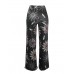 Floor Length Random Print Women's Casual Pants