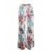 Floor Length Random Print Women's Casual Pants