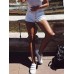 Denim Pure White High Waist Women's Shorts