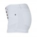 Denim Pure White High Waist Women's Shorts