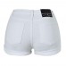 Denim Pure White High Waist Women's Shorts