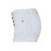 Denim Pure White High Waist Women's Shorts