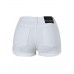 Denim Pure White High Waist Women's Shorts