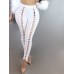 Women's Bandage Hollow Out Leggings