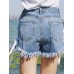 Ripped Tassel Denim Women's Shorts