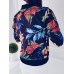 Floral Print Zipper Long Sleeves Women's Jacket