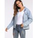 Light Color Denim Worn Women's Jacket