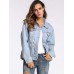 Light Color Denim Worn Women's Jacket