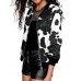 Block Color Black And White Zip Women's Jacket