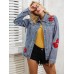 Casual Denim Pocket  Embroidery Women's Jacket