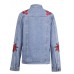 Casual Denim Pocket  Embroidery Women's Jacket