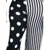 Polka Dot Stripe Splicing Jumpsuits