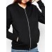 Front Zipper Round Neck Jacket