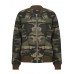 Camouflage Stand Collar Long Sleeve Jacket