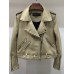 PU Front Zipper Lapel Jacket