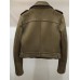 PU Front Zipper Lapel Jacket