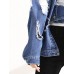 Hole Denim Loose Long Sleeve Women's Jacket