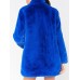 Best Seller Pure Color Faux Fur Women's Overcoat