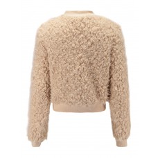 Zipper Up Slim Fit Faux Fur Jacket Women's Teddy Coat