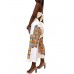 Square Neck Women's Ethnic Style Floral Jumpsuit