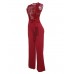 Self-tie European-American Sexy Lace Women's Jumpsuit