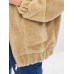 Slip Zipper Pockets Faux Fur Coat