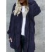 Faux Fur Solid Color Overcoat