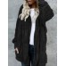 Faux Fur Solid Color Overcoat