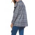 Asymmetric Plaid Long Sleeve Overcoat