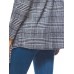 Asymmetric Plaid Long Sleeve Overcoat