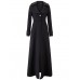 Slim Lapel Plain Long Coat