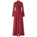 Slim Lapel Plain Long Coat