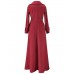 Slim Lapel Plain Long Coat