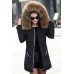 Hooded Zipper Solid Color Pocket Overcoat