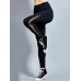 Lace-Up Plain Patchwork Women's Leggings