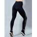 Lace-Up Plain Patchwork Women's Leggings