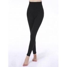 High Waist Cotton Plain Leggings