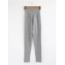 High Waist Cotton Plain Leggings