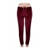 Velvet Plain Loose Pocket Women's Pants